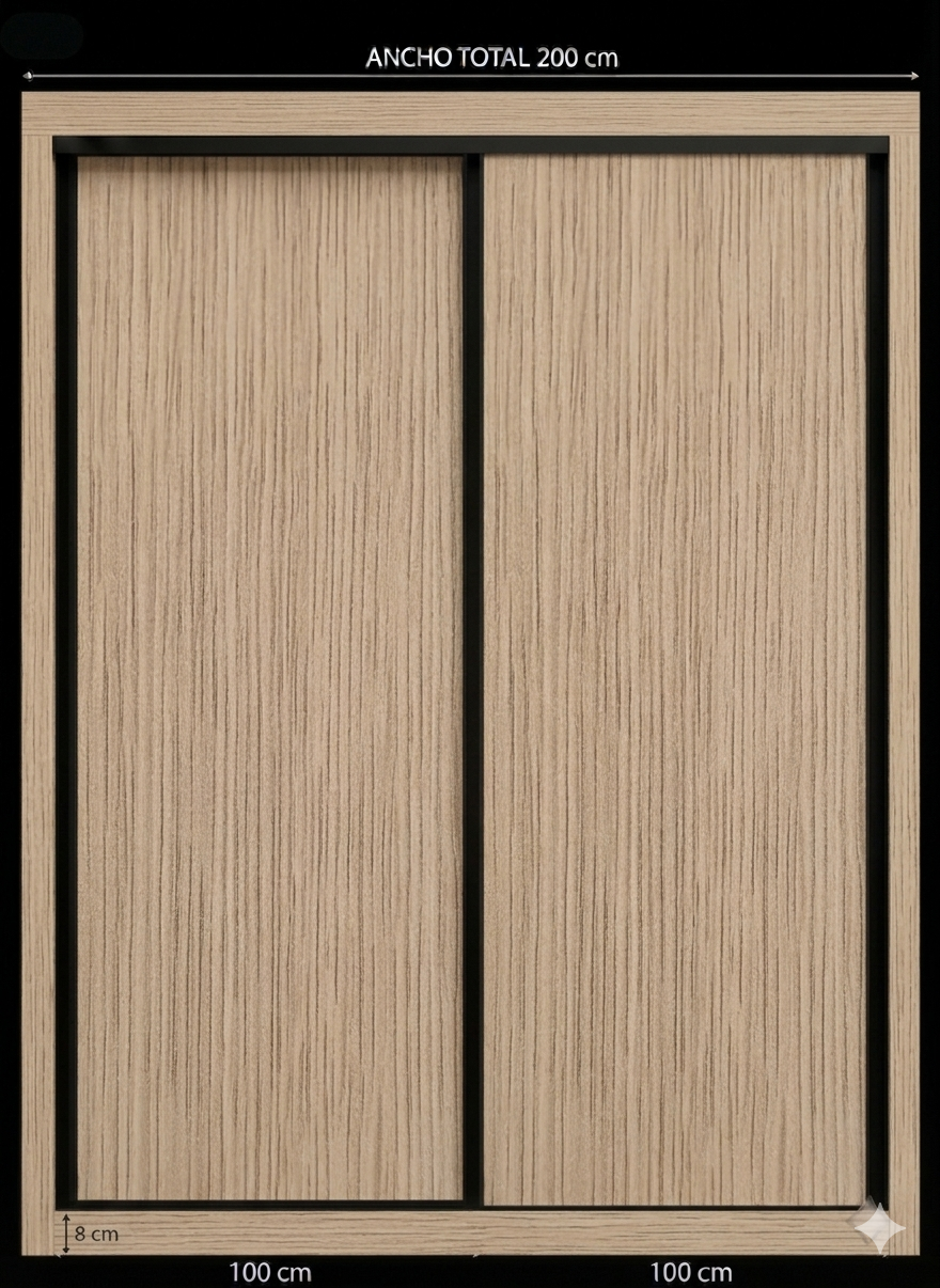 Puerta corredera Roble Ancares